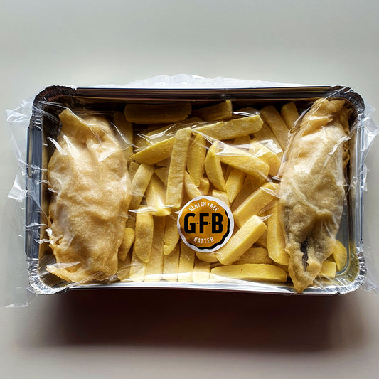 Tray Fish & Chips in crispy batter